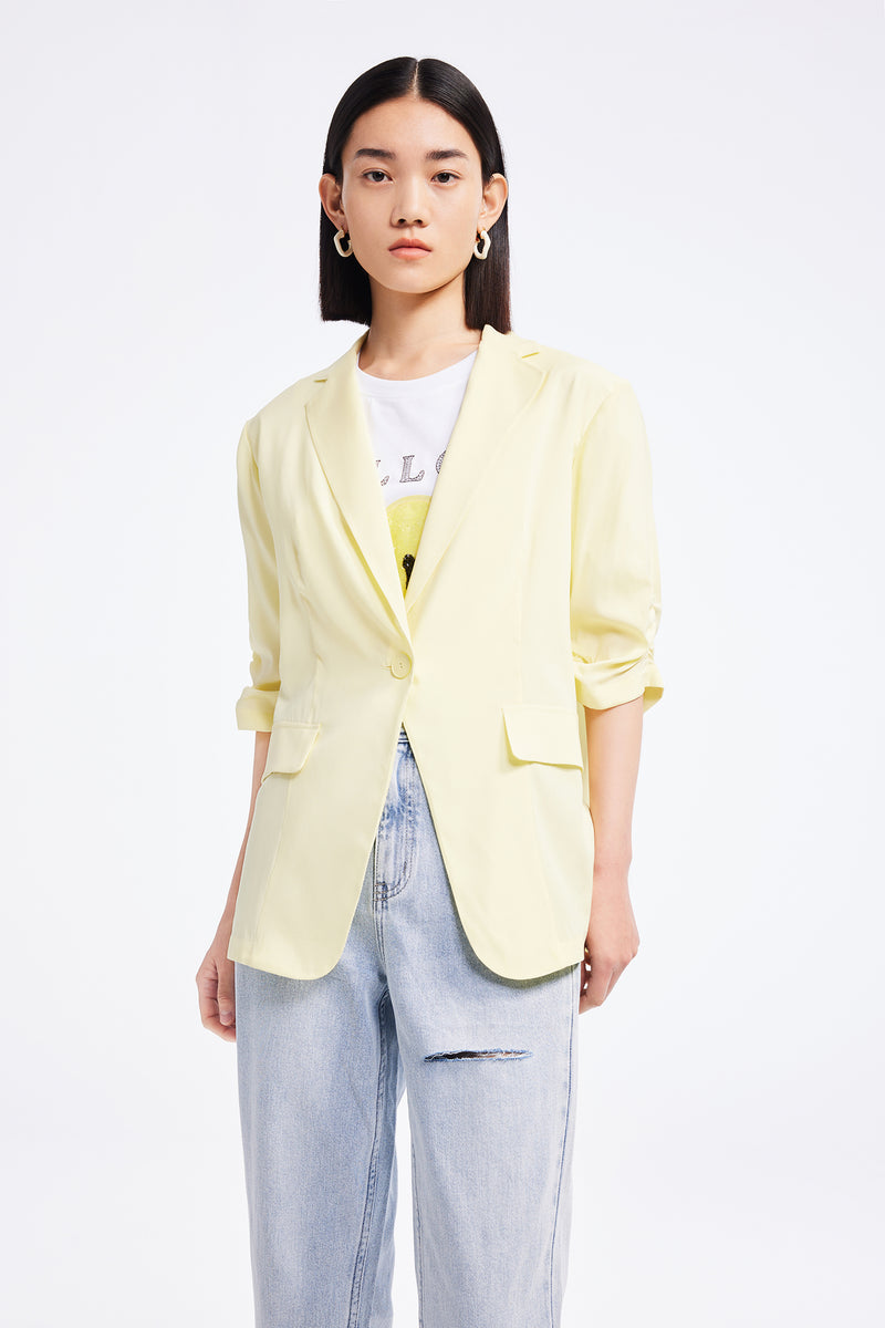Lily - Blazer - Jaune Crème