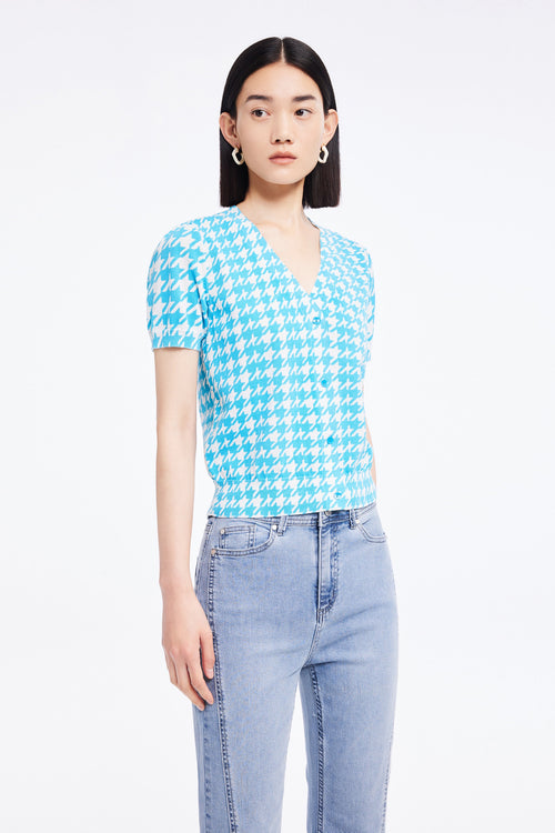 Lys - Gilet - Bleu Grec