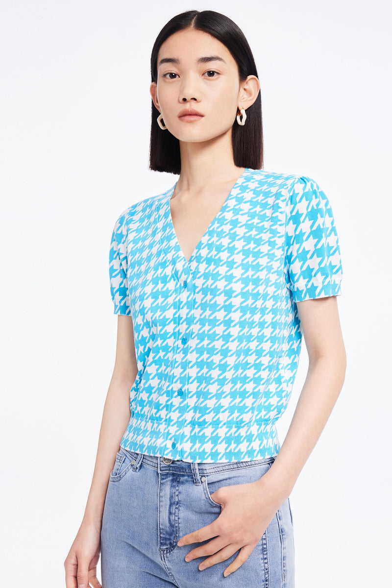 Lys - Gilet - Bleu Grec