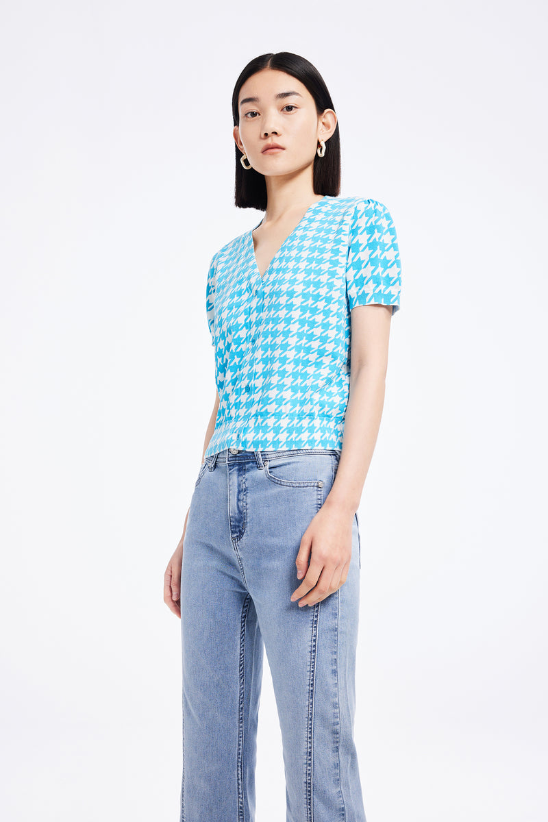 Lys - Gilet - Bleu Grec