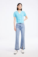 Lys - Gilet - Bleu Grec