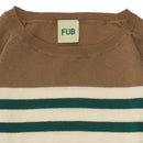 Light organic cotton sweater deep green/ecru label GOTS - FUB selection on amaetc.com, eco friendly concept store for children
