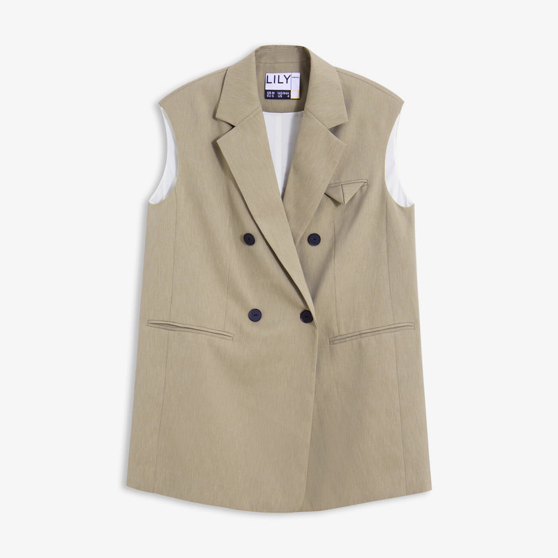 Lily - Gilet - Gris-Brun