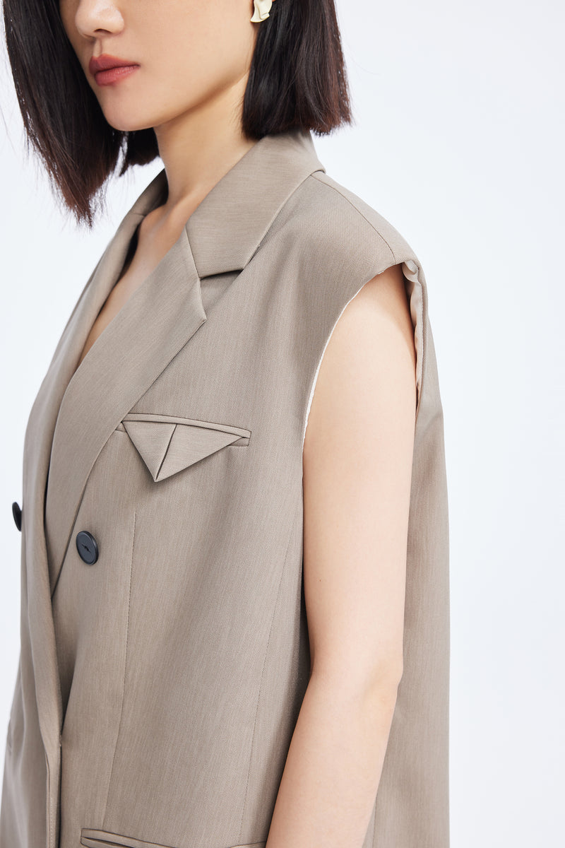 Lily - Gilet - Gris-Brun