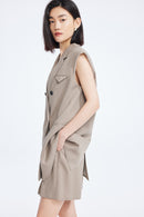 Lily - Gilet - Gris-Brun