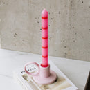 Lot De 2 Longues Bougies Rubis