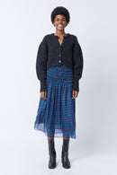 Jupe Adam Monaco - print BLEU ROY