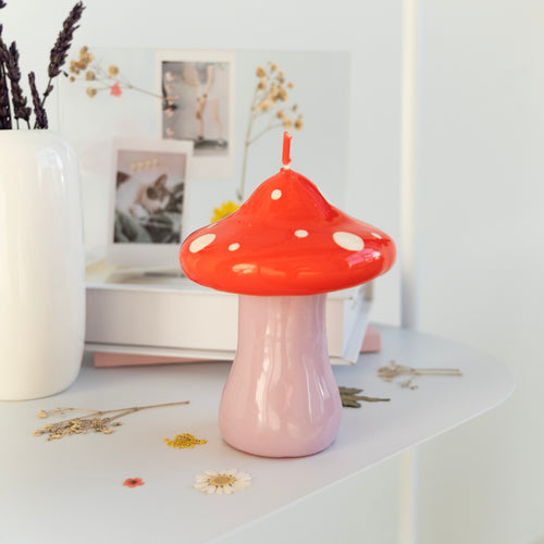 Grande Bougie Mushroom - Rouge & Lilas