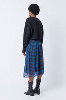 Jupe Adam Monaco - print BLEU ROY
