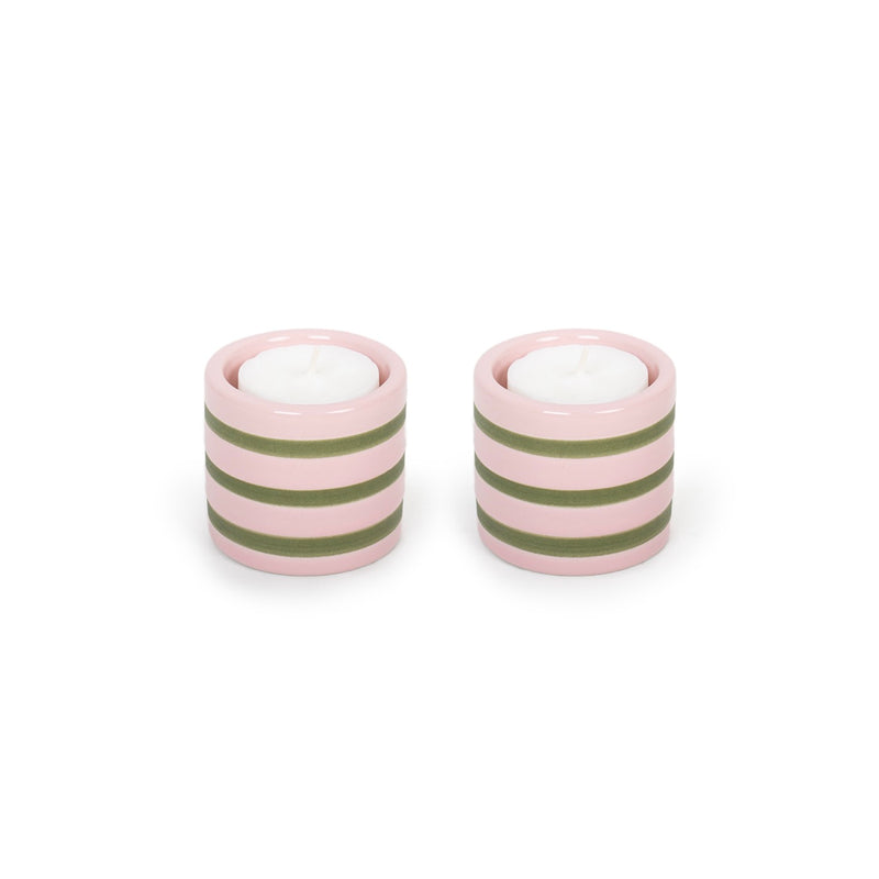 Lot De 2 Bougeoirs Harmony Ceramic - Rose