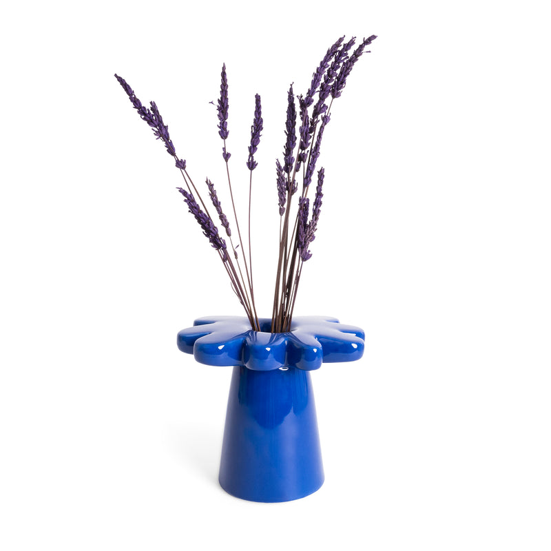 Vase Marguerite Bleue