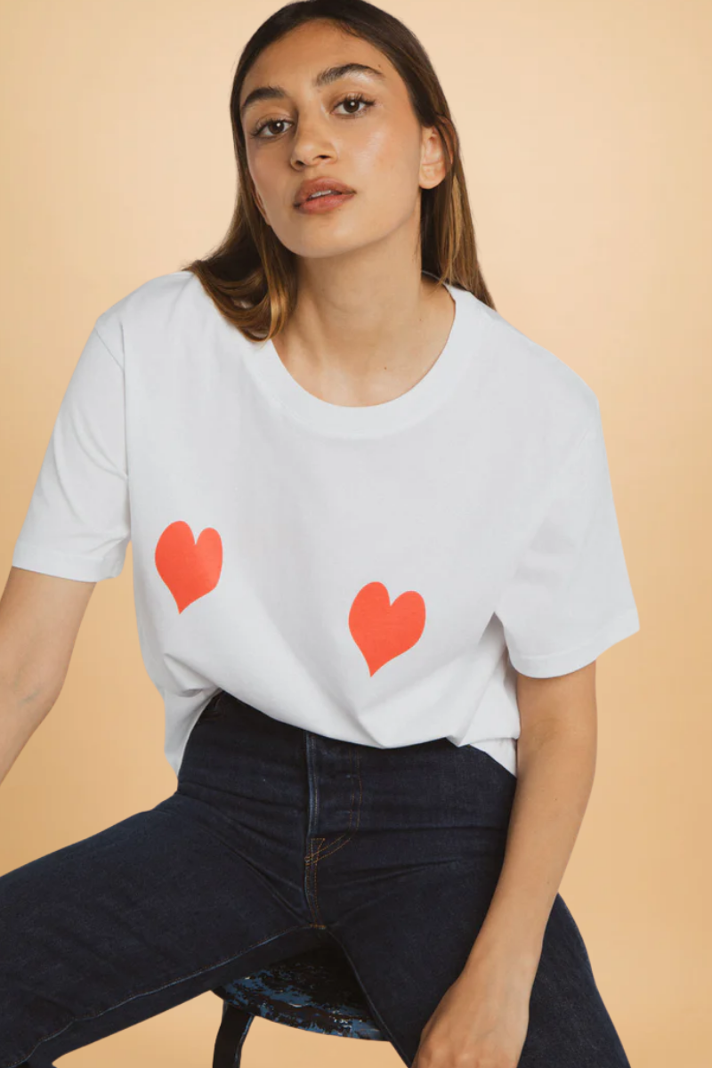 Camiseta Lolita Corazones Rojos