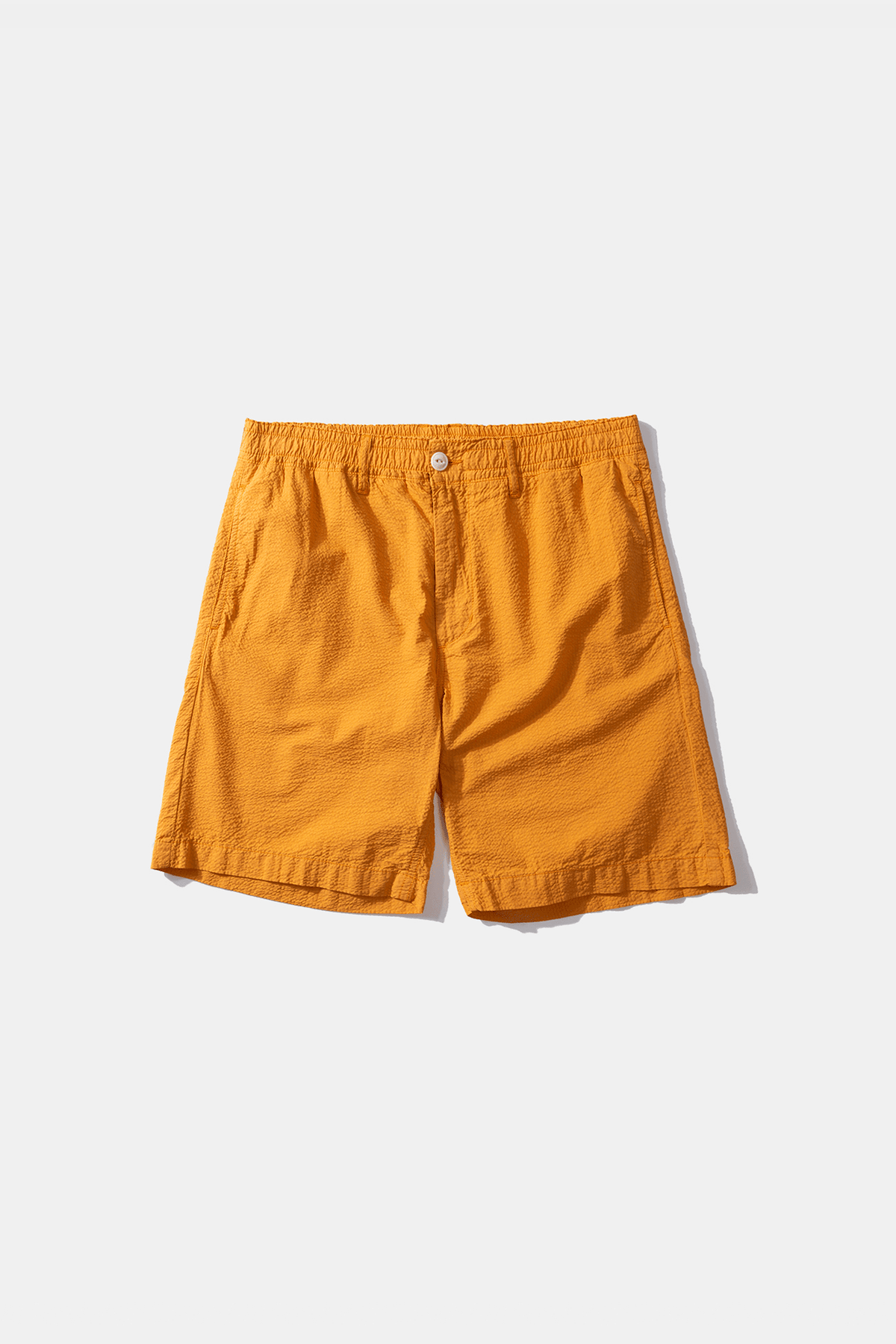 Seersucker Shorts Plain Mustard