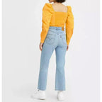 Jeans Dritti a Vita Altissima Levi's Ribcage Blu