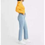 Jeans Dritti a Vita Altissima Levi's Ribcage Blu