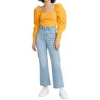 Jeans Dritti a Vita Altissima Levi's Ribcage Blu