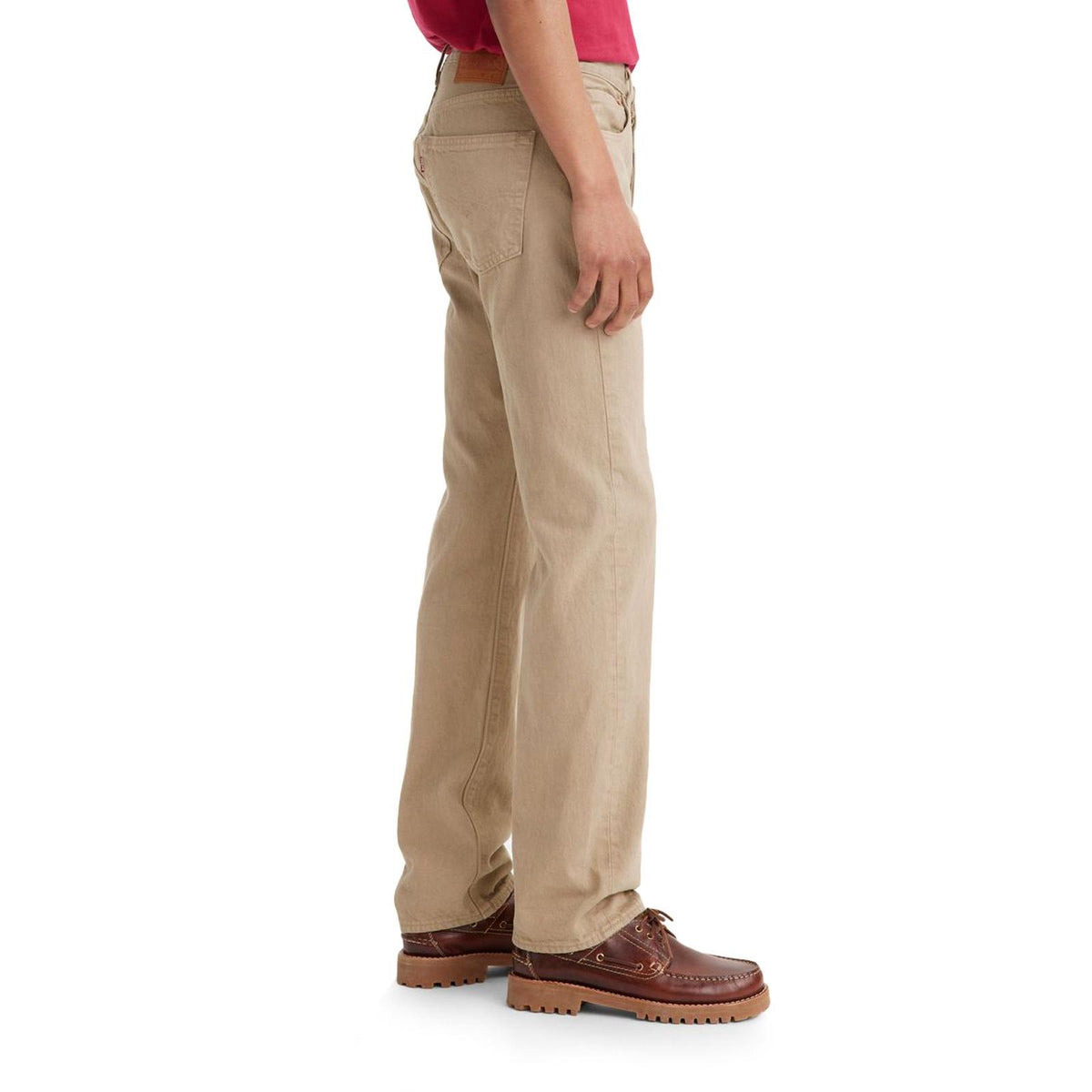 Jeans Dritti a Vita Media Levi's 501 Beige