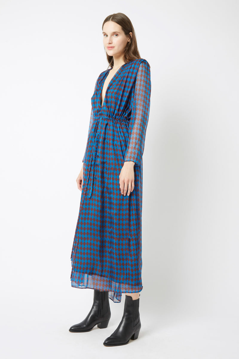 Vestido Caroline Monaco - Estampado ROY BLUE
