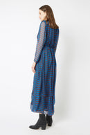 Vestido Caroline Monaco - Estampado ROY BLUE