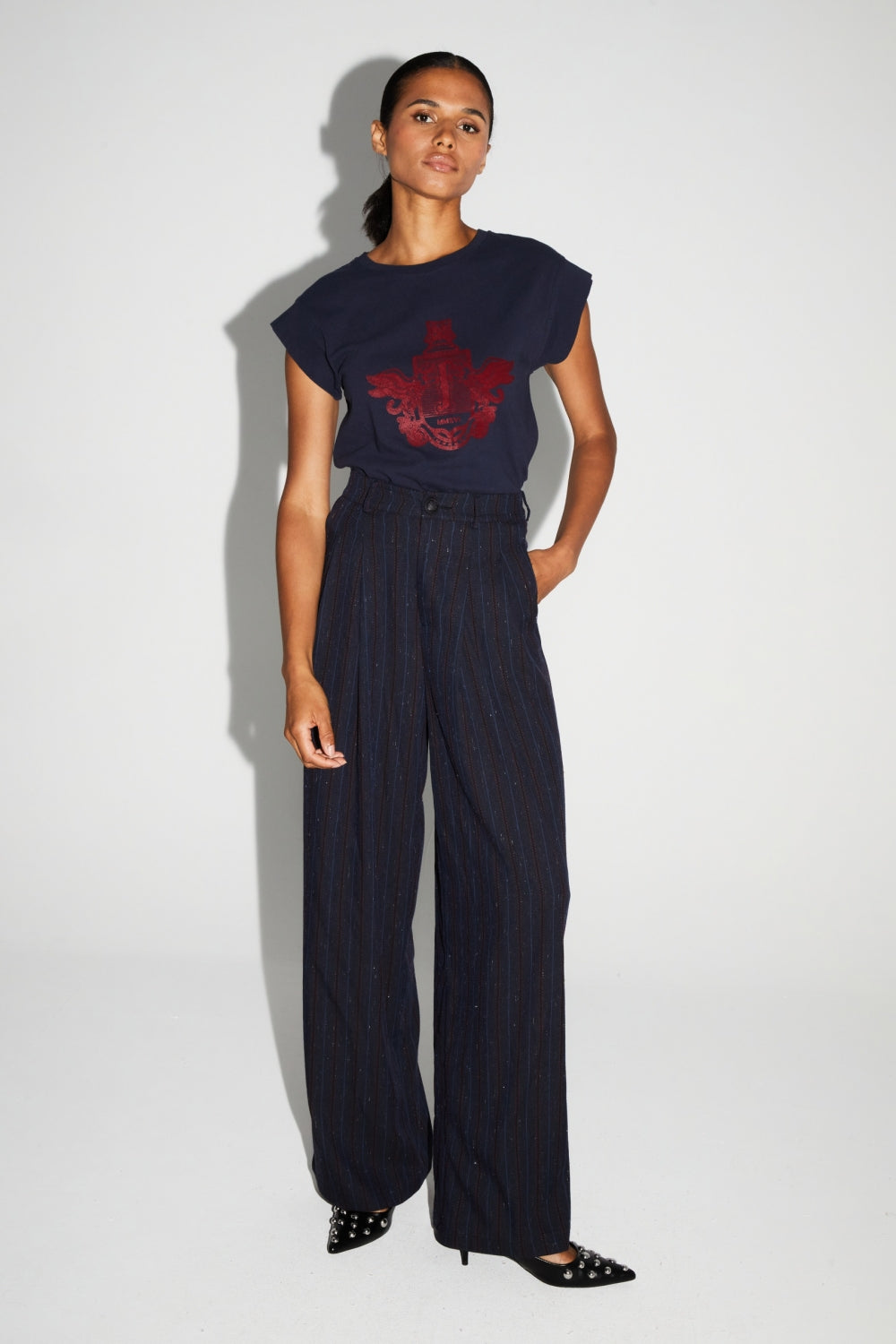 Pantalon Astrid Héritage Navy Fabriqué En Italie