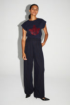 Pantalon Astrid Héritage Navy Fabriqué En Italie