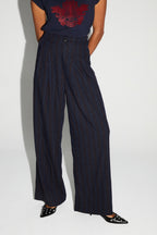 Pantalon Astrid Héritage Navy Fabriqué En Italie