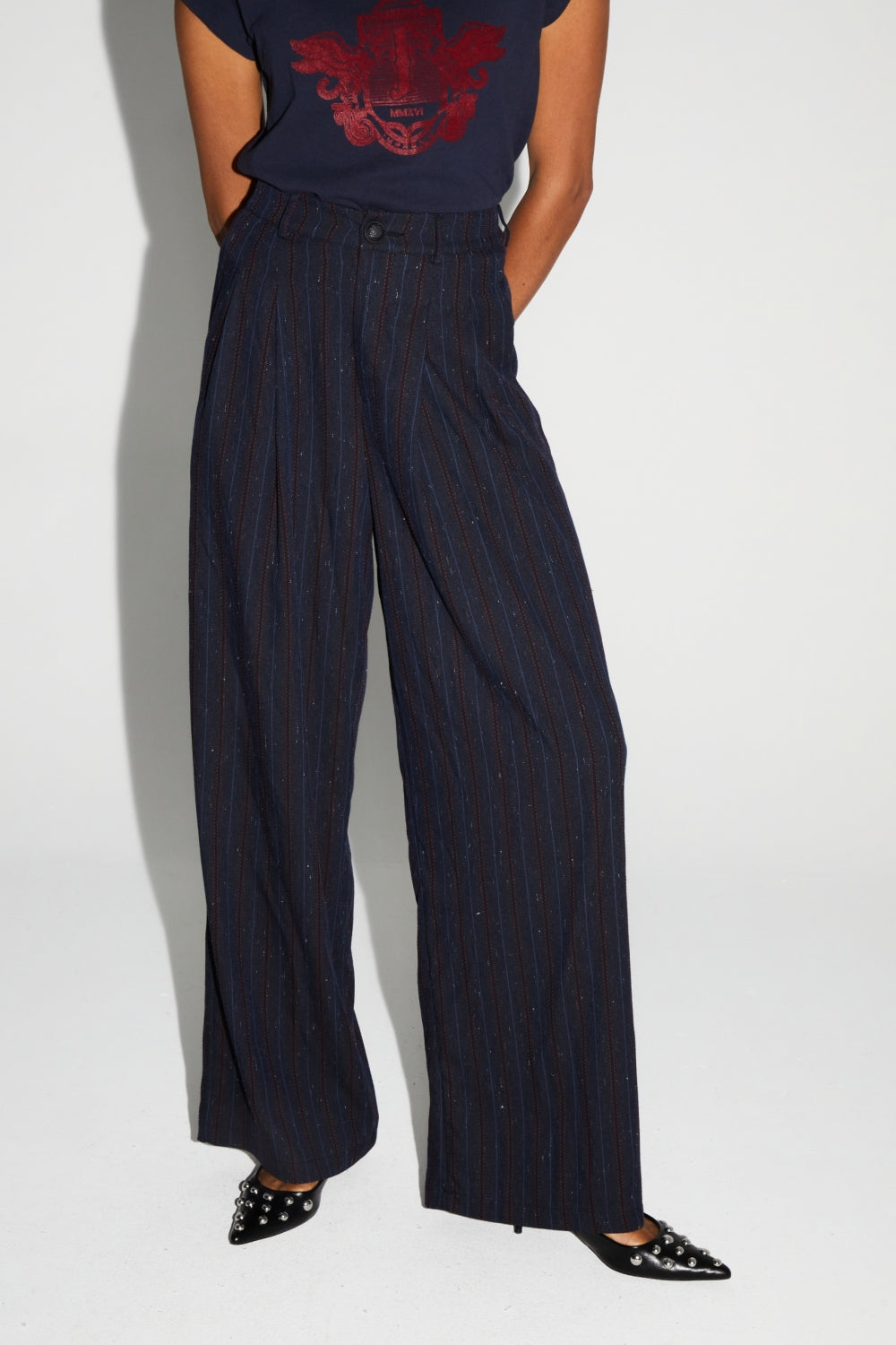 Pantalon Astrid Héritage Navy Fabriqué En Italie