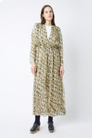 Robe Caroline Monaco - print LIGHT YELLOW