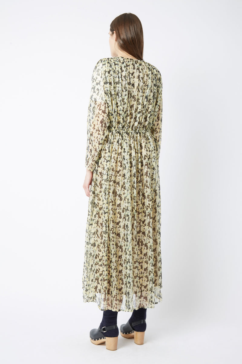 Robe Caroline Monaco - print LIGHT YELLOW