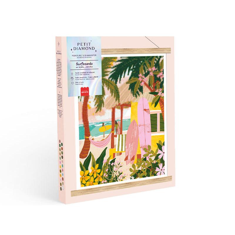 Coffret Petit Diamond - Diamond Painting - Surfboards Par Julia Cornelius
