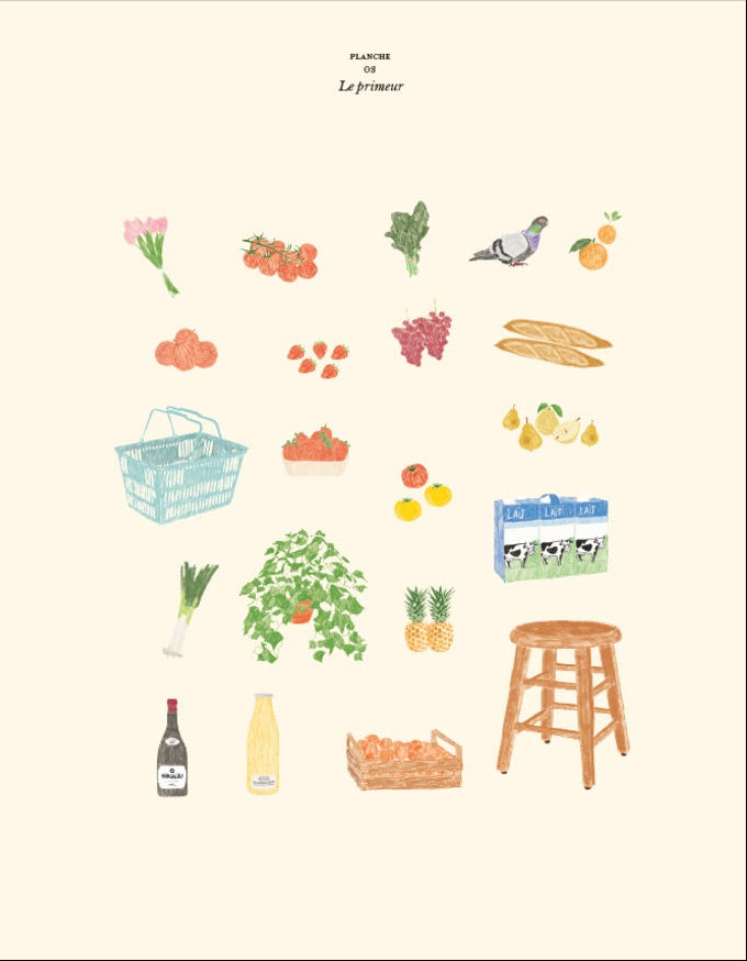 Carnet De Coloriages Et De Stickers / Le Marché - Zoé de Las Cases