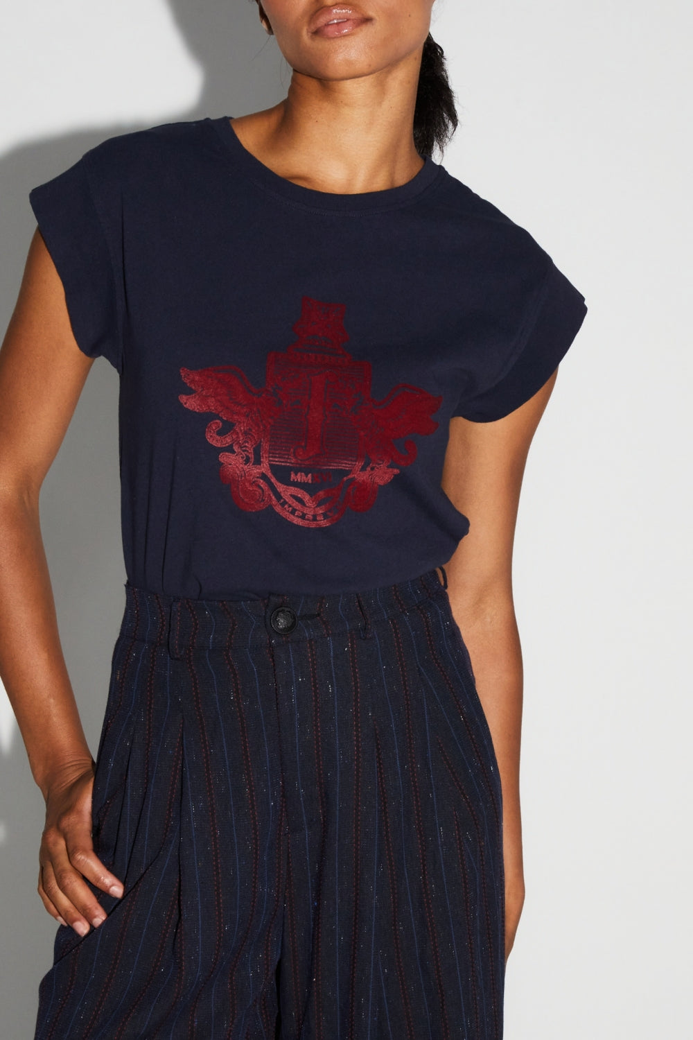 T-Shirt Robbie Blason Bordeaux Fabriqué Au Portugal