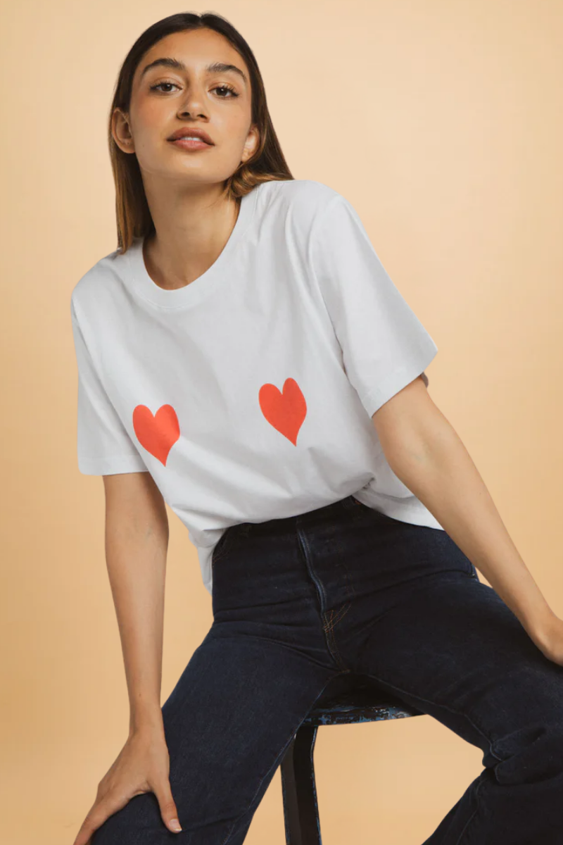 Camiseta Lolita Corazones Rojos