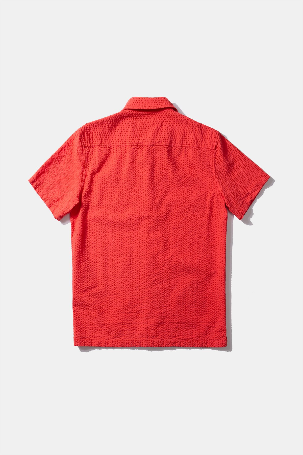 Chemise Manches Courtes Seersucker Red