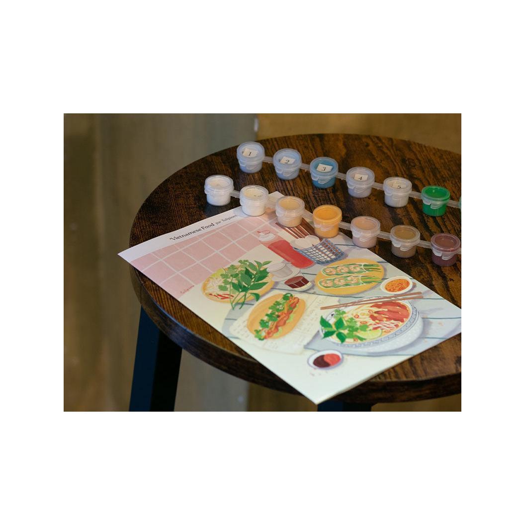 Paint By Number Set - Small Brush - Vietnamese Food By Jayne Wong