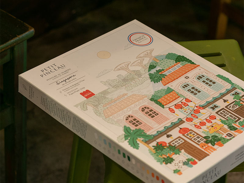 Coffret Peinture Au Numéro - Petit Pinceau - Singapore Par Hoglet & Co