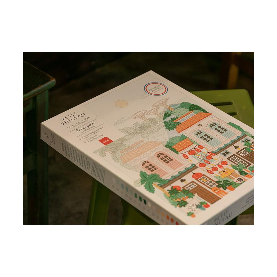 Coffret Peinture Au Numéro - Petit Pinceau - Singapore Par Hoglet & Co