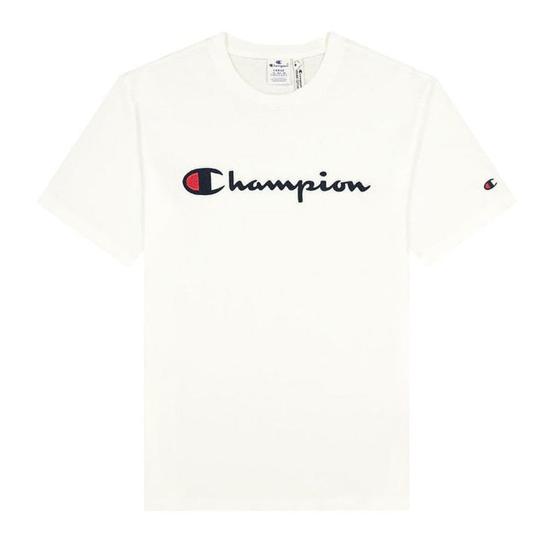 T-Shirt Champion Crewneck - Blanc/Noir