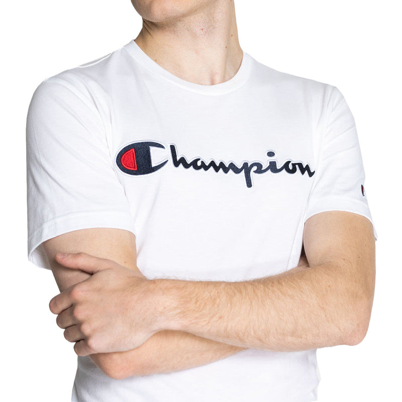 T-Shirt Champion Crewneck - Blanc/Noir