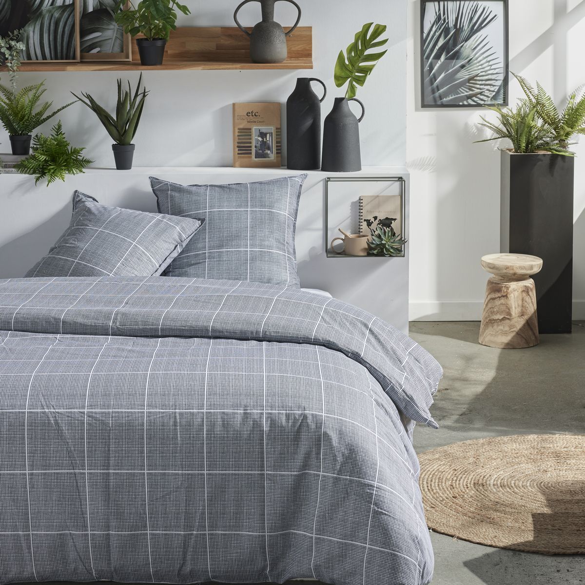 Mawira Zipped Set - Patterned Bedding Set 3.3 - Steel