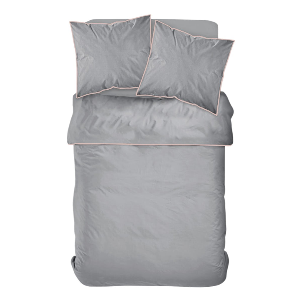 Percale Permanent Premium - Juego De Cama Piping Percal - Acero