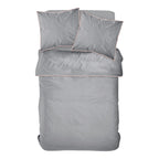 Percale Permanent Premium - Juego De Cama Piping Percal - Acero