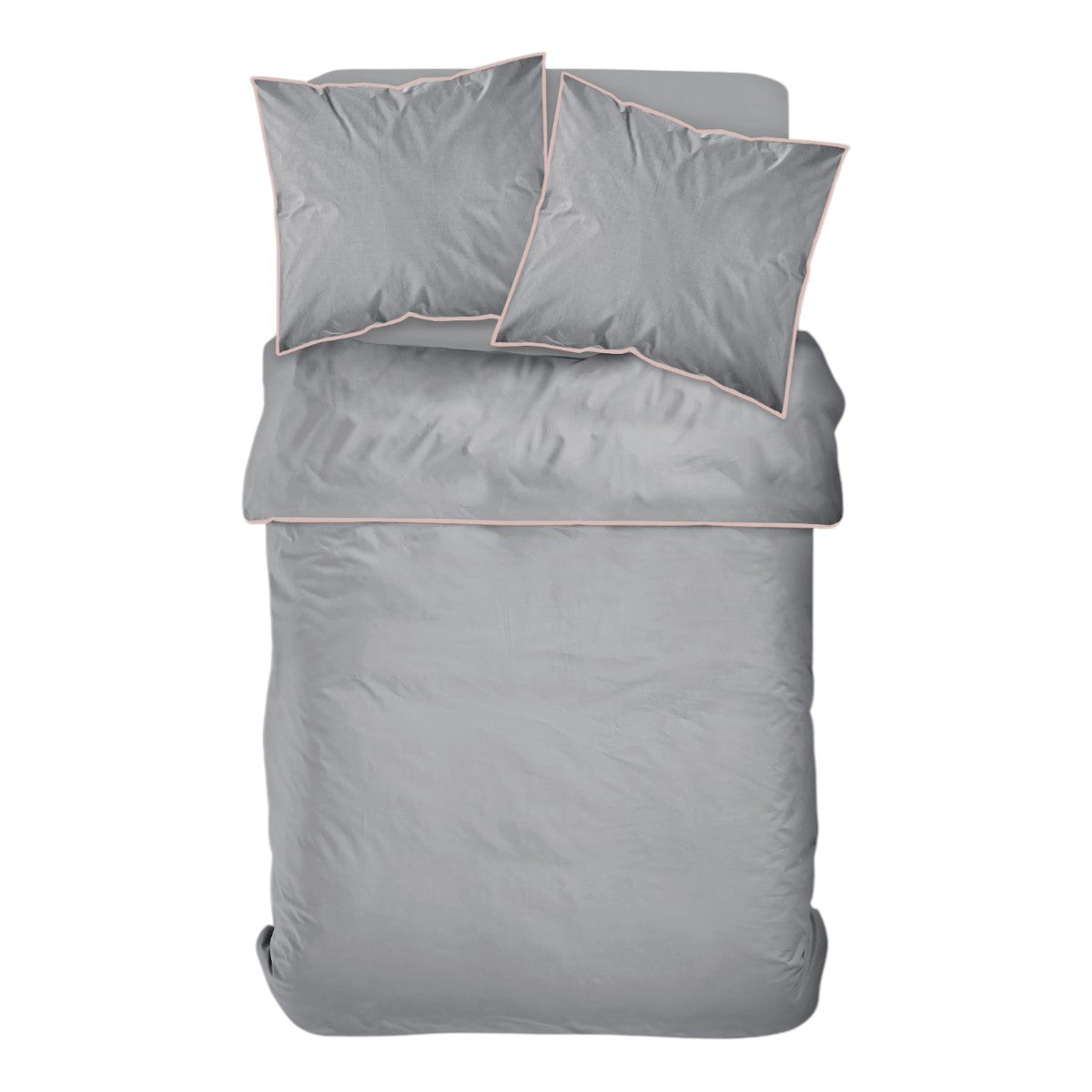 Percale Permanent Premium - Juego De Cama Piping Percal - Acero