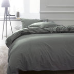 Percale Permanent Premium - Parure De Lit Piping Percale - Sauge