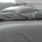Percale Permanent Premium - Parure De Lit Piping Percale - Sauge