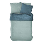 Percale Permanent Premium - Juego de Cama Bicolor de Percal - Pavo Real