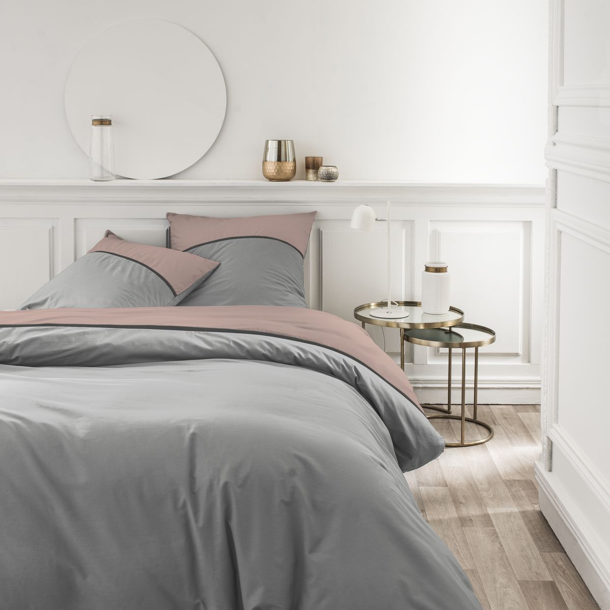 Percale Permanent Premium - Juego De Cama Tricolor Percal - Rosa Del Desierto