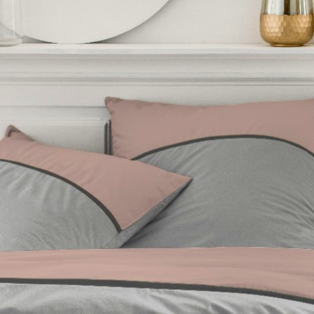 Percale Permanent Premium - Juego De Cama Tricolor Percal - Rosa Del Desierto