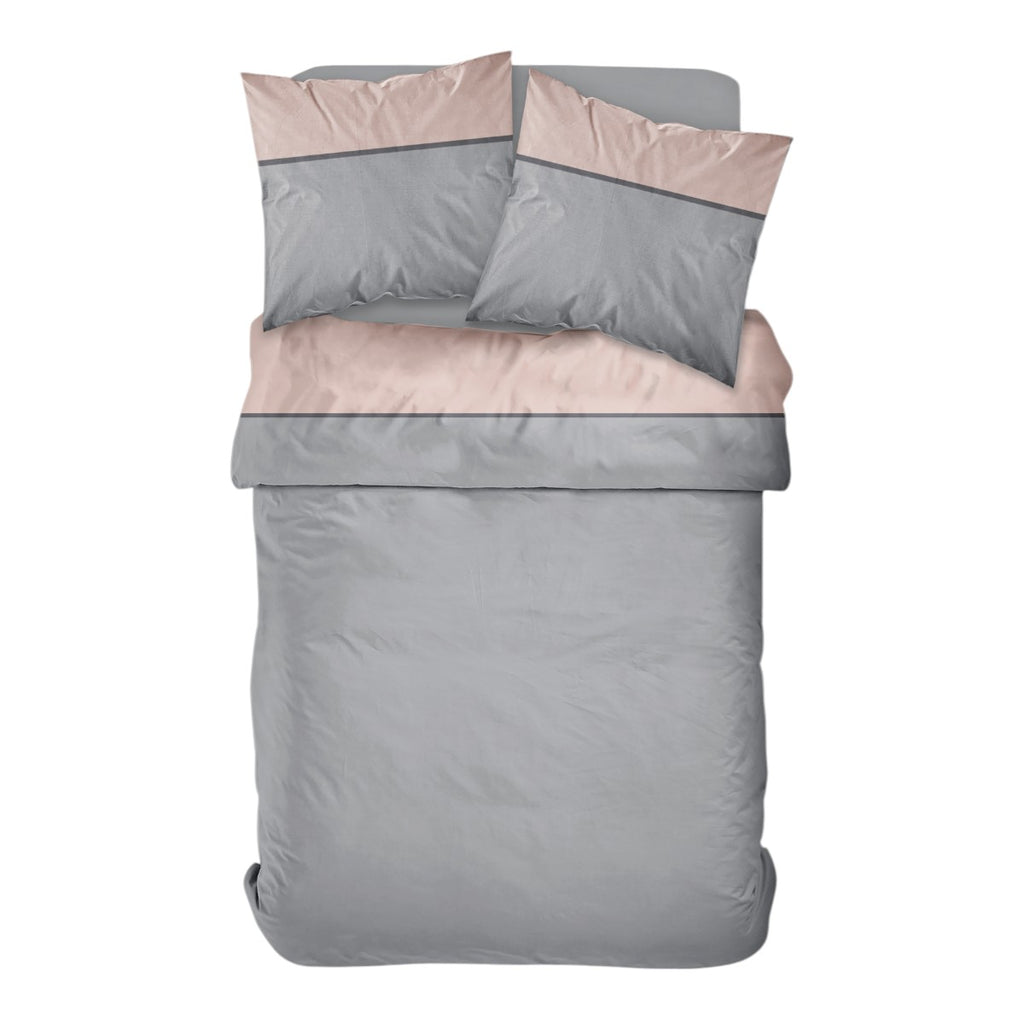 Percale Permanent Premium - Juego De Cama Tricolor Percal - Rosa Del Desierto