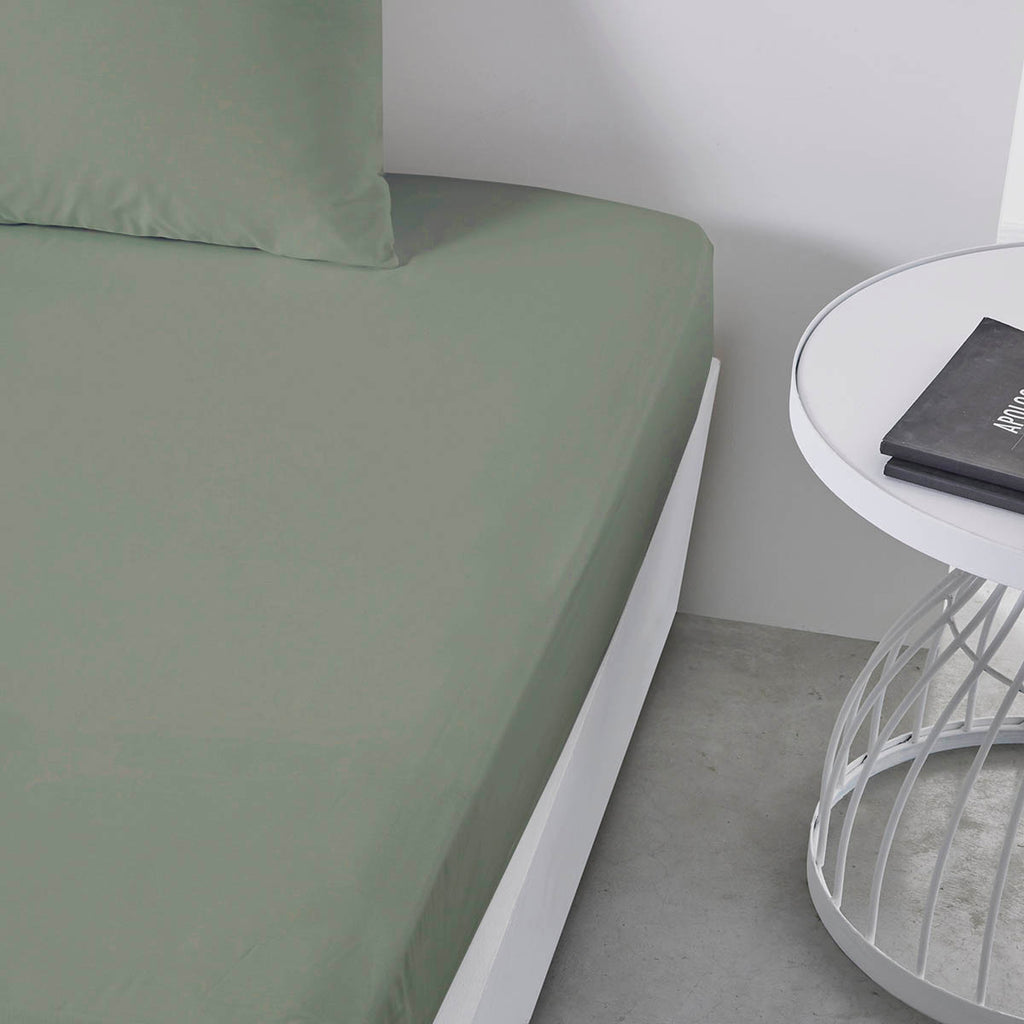 Percale Permanent Premium - Sábana Bajera Percal - Salvia